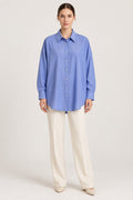 Camicia Oversize Azzurro Pervinca