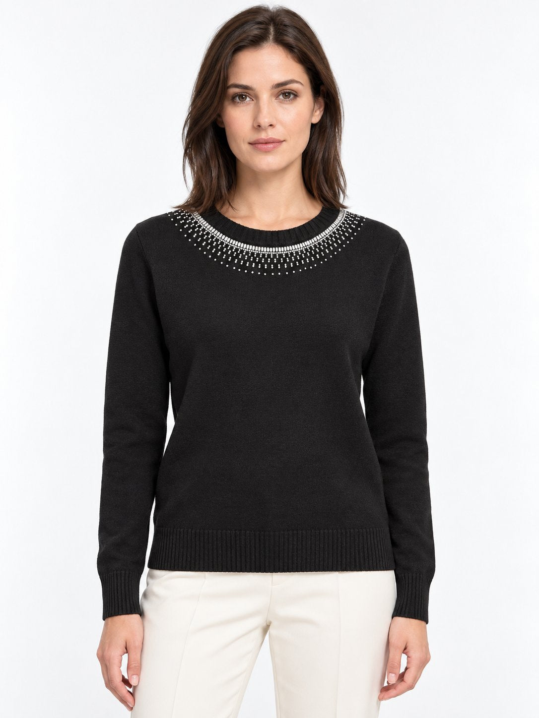 Maglione Girocollo Cristalli Dégradé