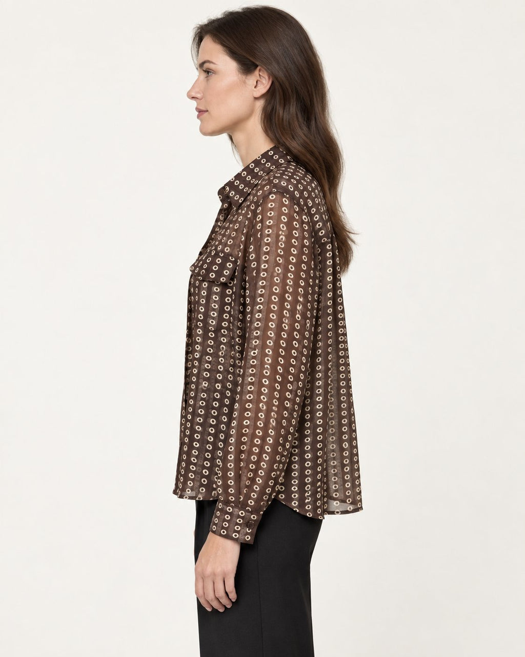 Camicia Fluida con Stampa Geometrica