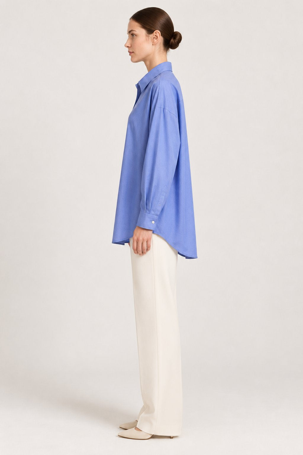 Camicia Oversize Azzurro Pervinca