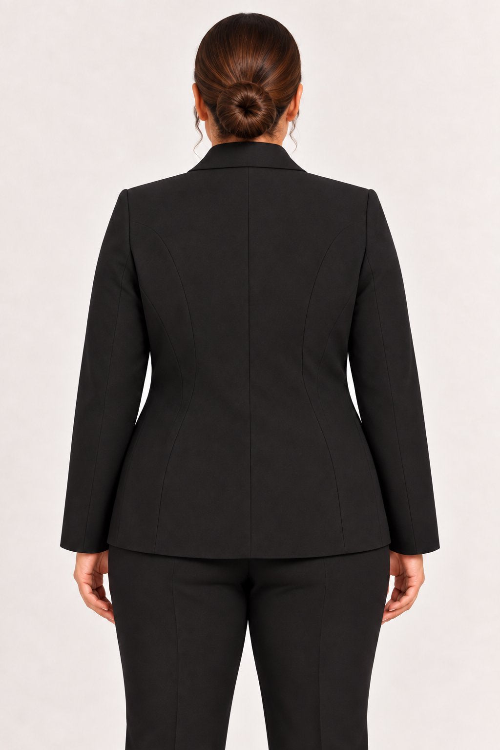 Blazer doppiopetto sagomato nero Rinascimento Curvy