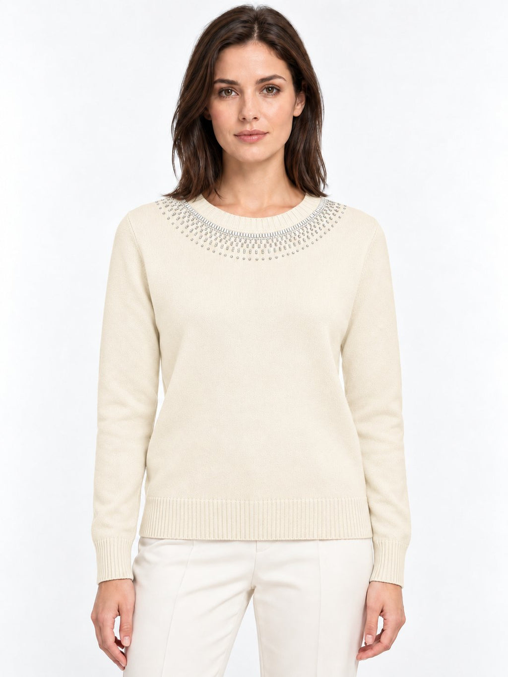 Maglione Girocollo Cristalli Dégradé