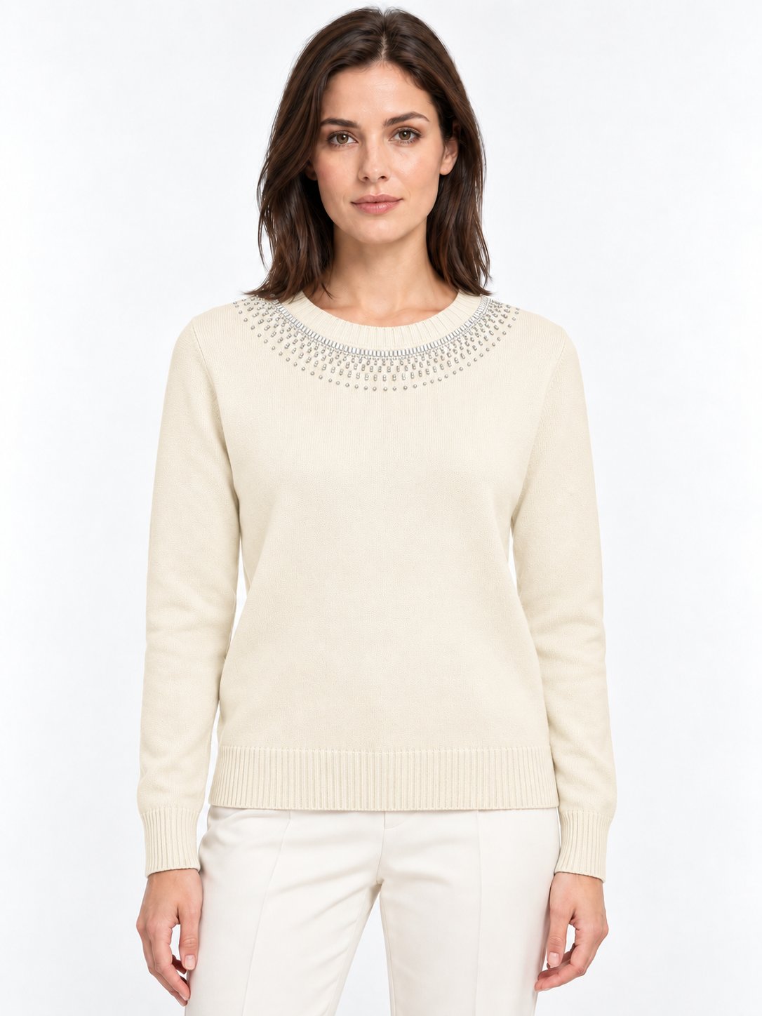 Maglione Girocollo Cristalli Dégradé