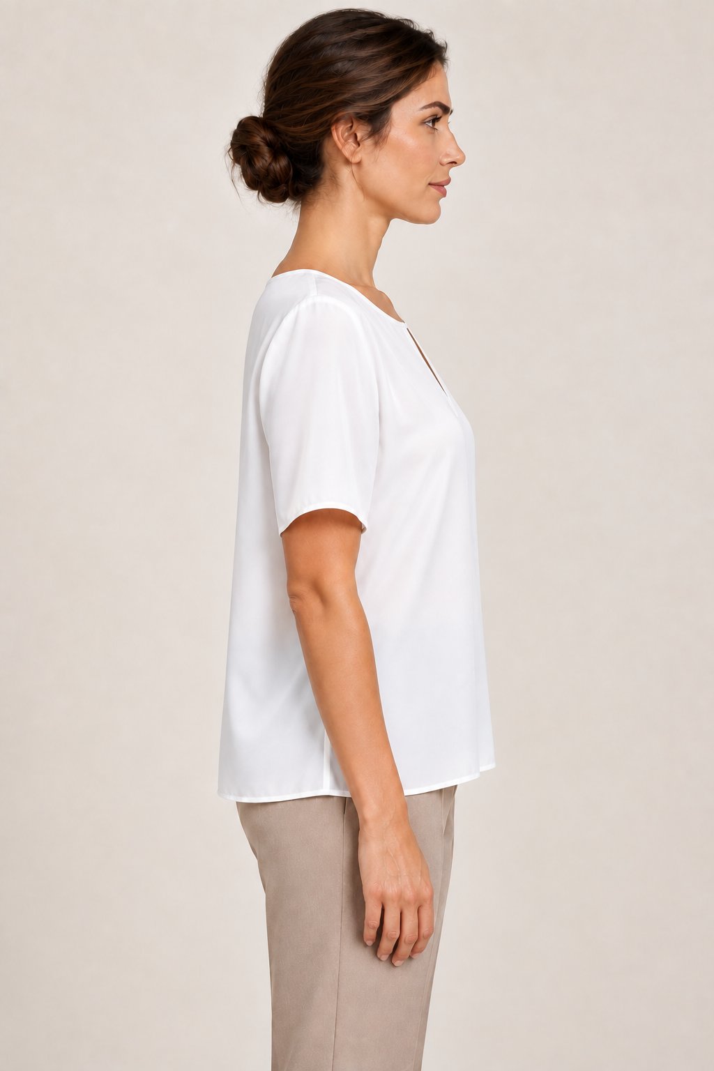 Blusa fluida con scollo a goccia Rinascimento Curvy
