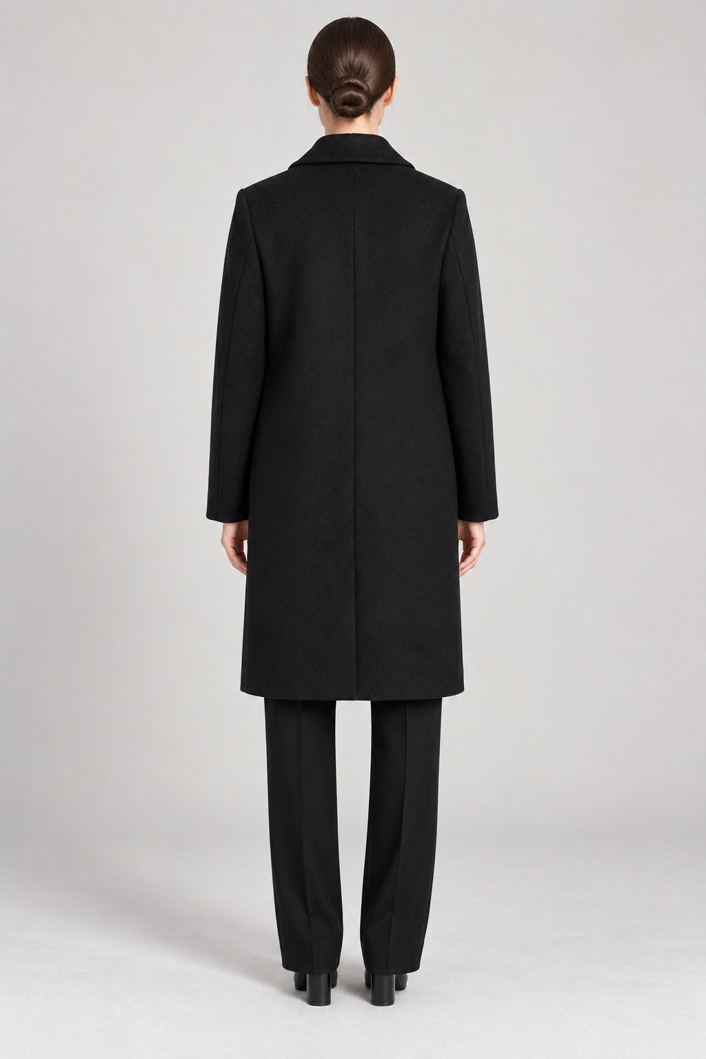 Cappotto Sartoriale Nero Monopetto