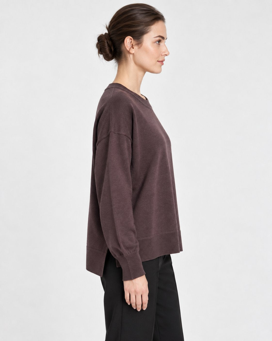Maglia in Filato con Collo Removibile