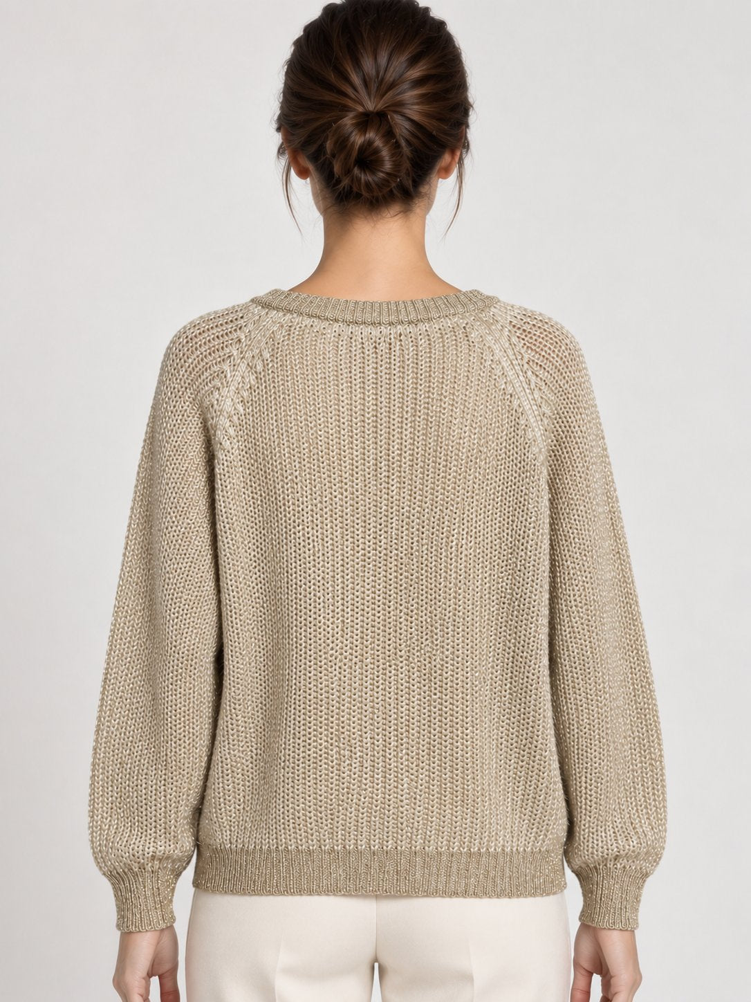 Maglia in lurex champagne Rinascimento