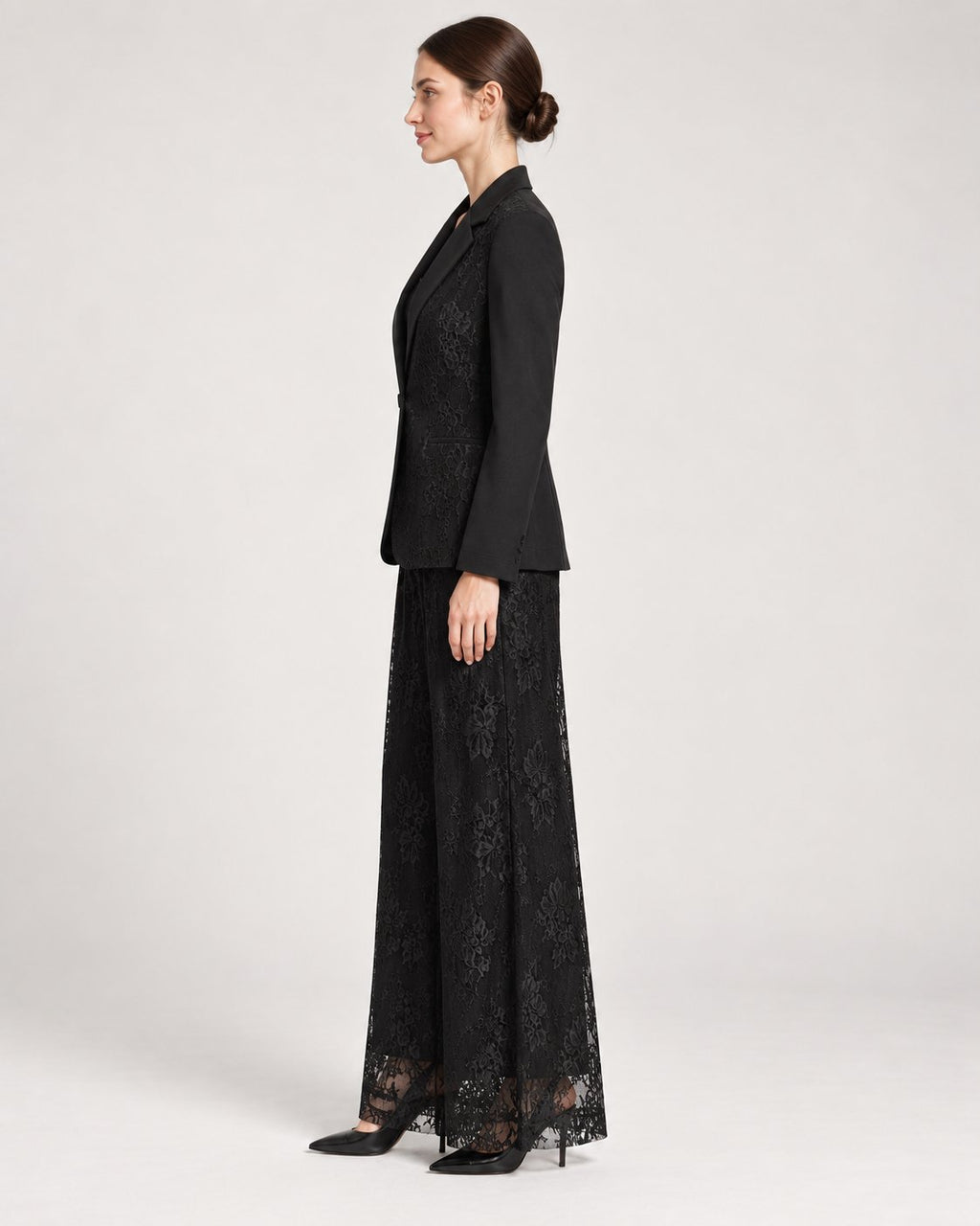 Pantalone Palazzo in Pizzo Nero