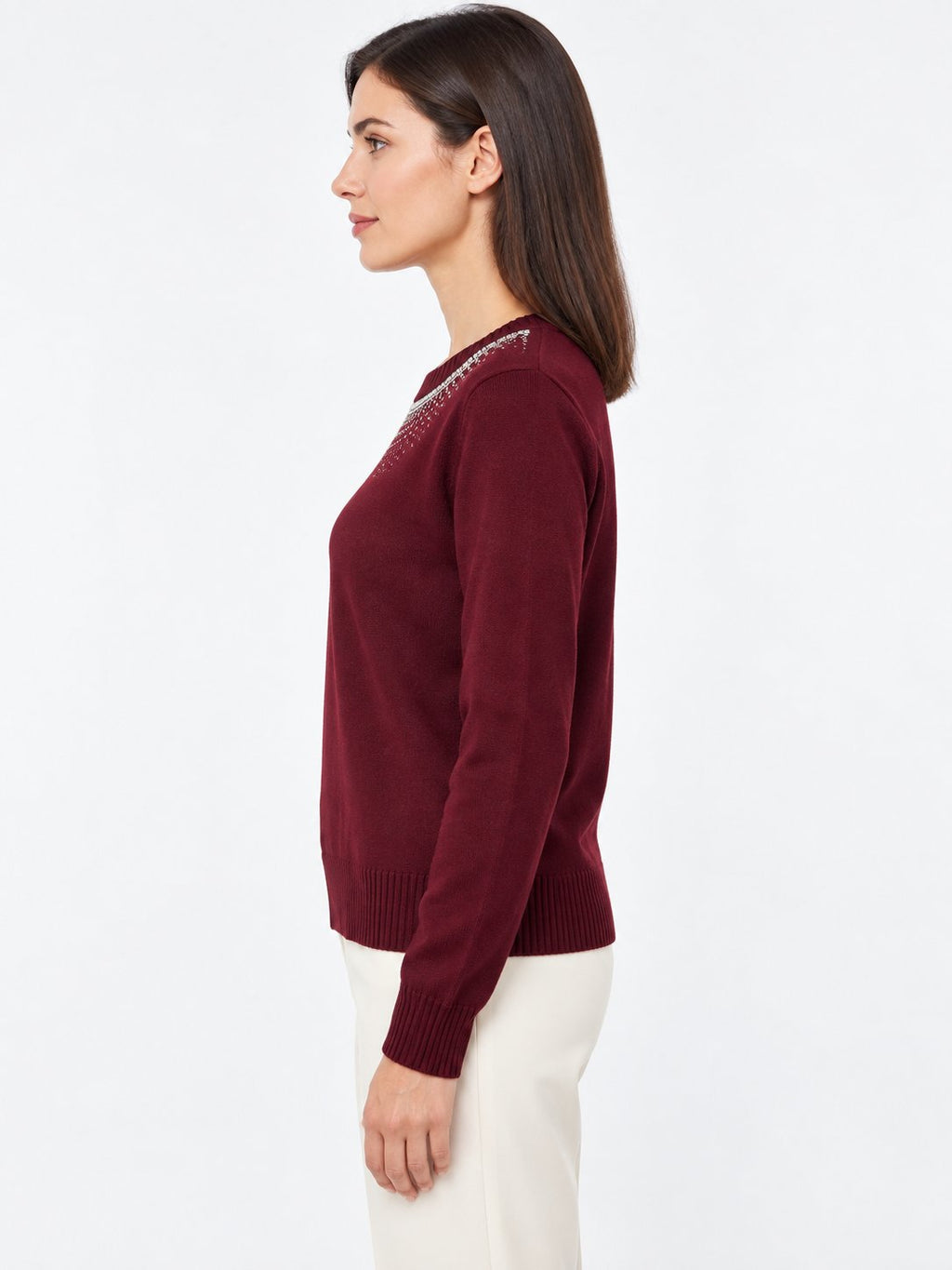 Maglione Girocollo Cristalli Dégradé