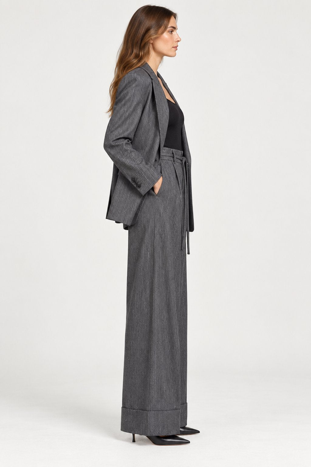 Blazer Doppiopetto Grigio Mélange Goa Goa