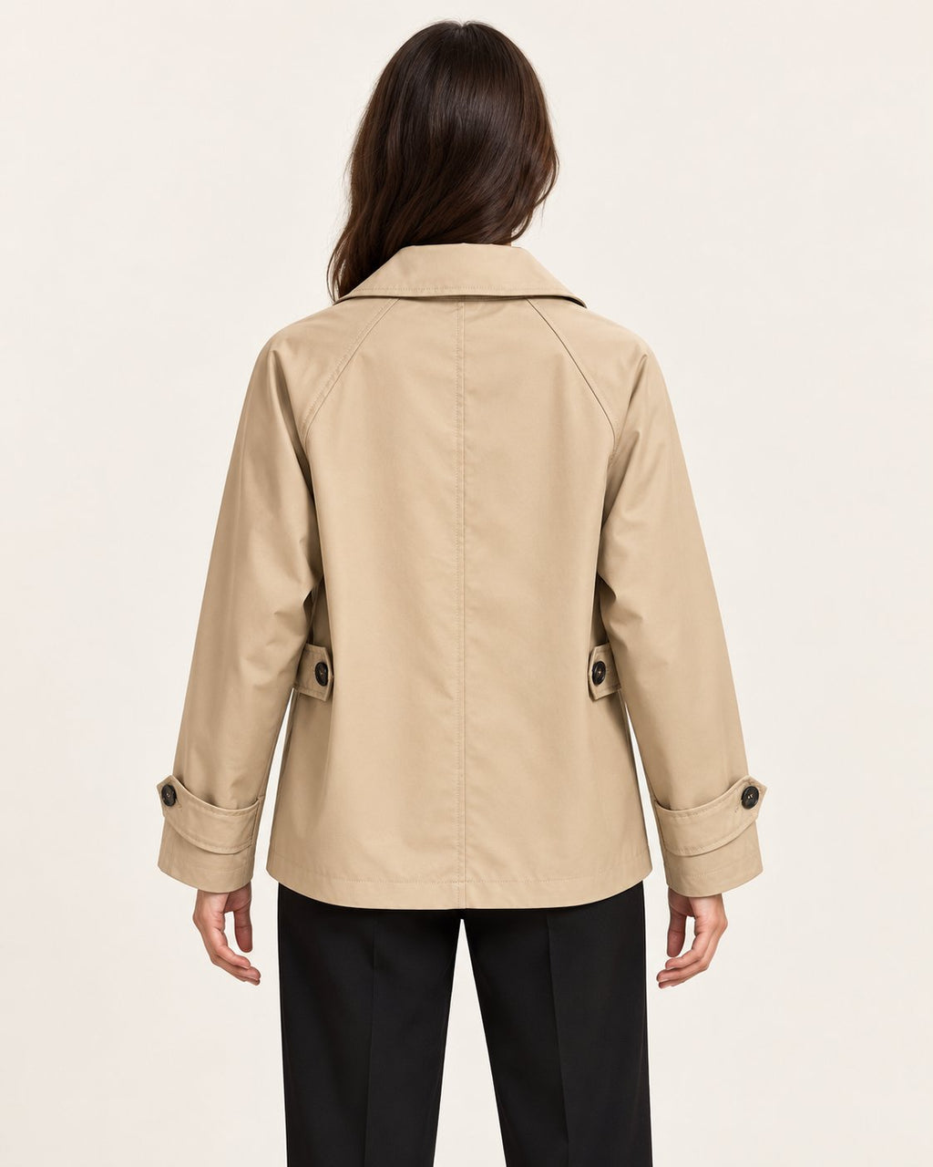 Trench Corto con Collo Trasformabile