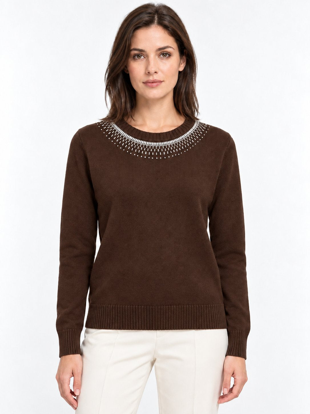 Maglione Girocollo Cristalli Dégradé