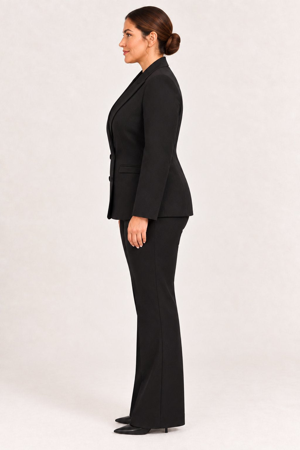 Pantaloni sartoriali flare neri Rinascimento Curvy