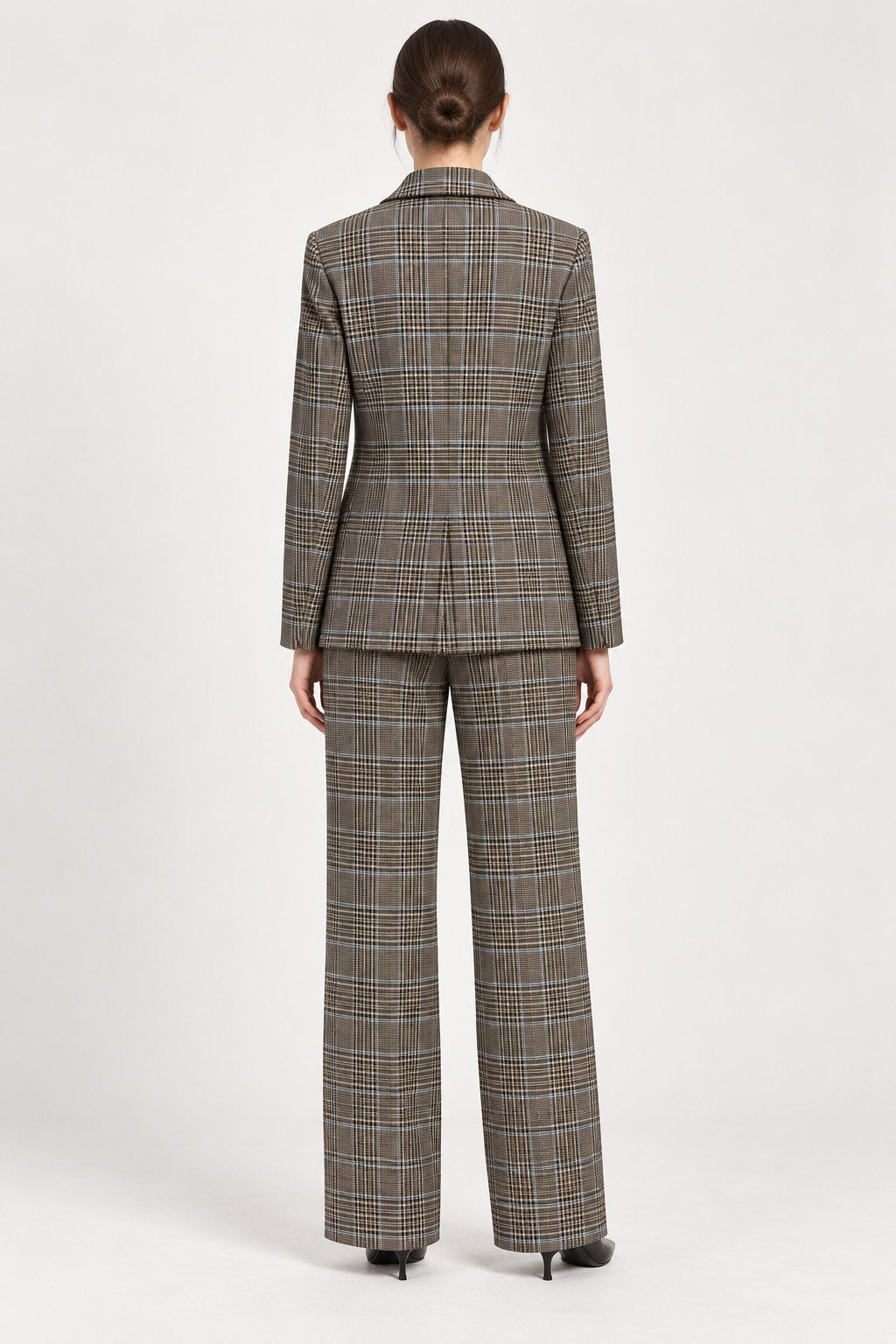 Blazer Monopetto Principe di Galles Taupe Rinascimento