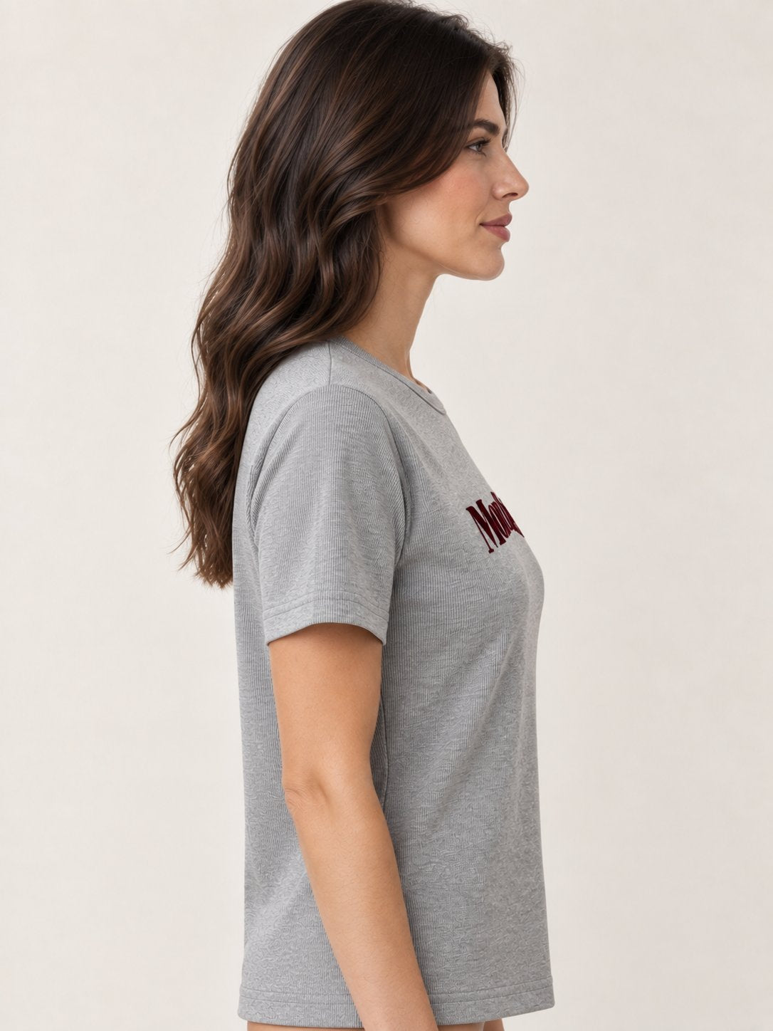 T-shirt a coste Mon Chéri grigia