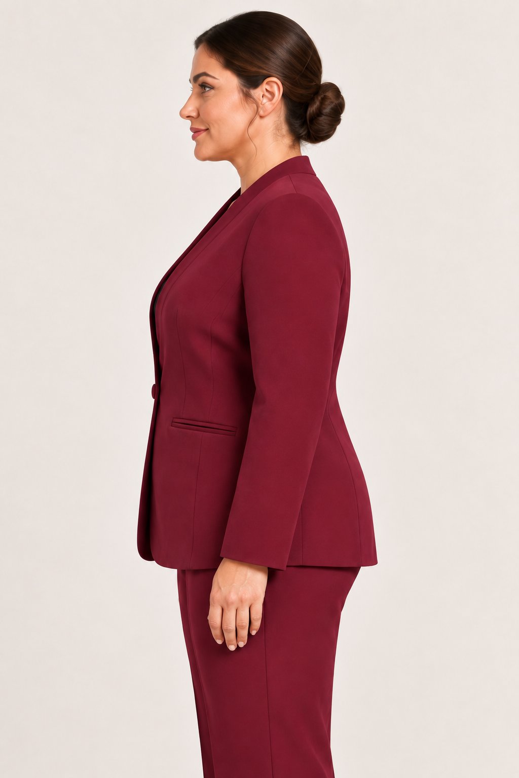Blazer monopetto sagomato bordeaux Rinascimento Curvy