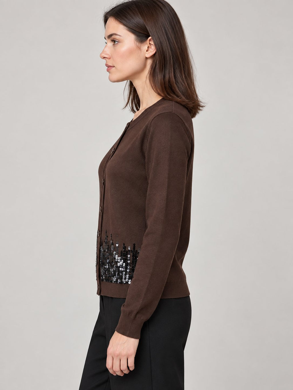 Cardigan con Paillettes Sfumate