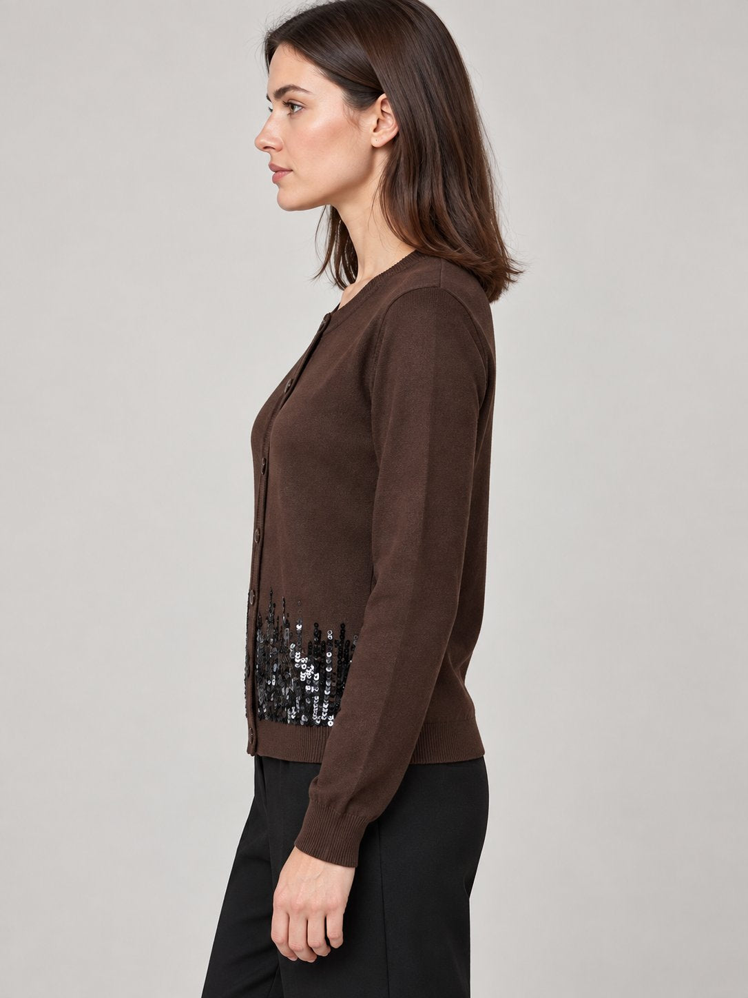 Cardigan con Paillettes Sfumate