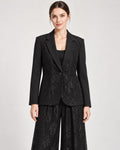 Blazer Monopetto con Pizzo Nero
