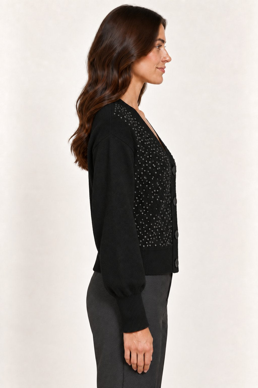 Cardigan con strass